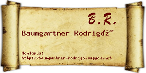 Baumgartner Rodrigó névjegykártya